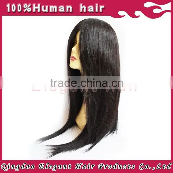 2015 New Fashion Style Real Brazilian Hair Black Color 26 Inch Human Hair Wigs for Black Women photo-2