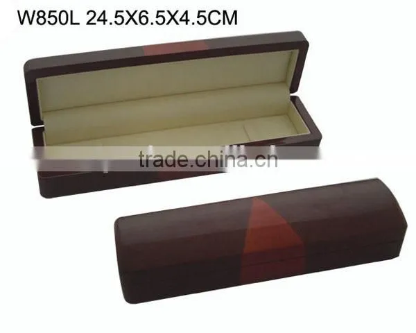 W851B High Glossy Velvet Lining Painted Wooden Jewelry Bracelet Box photo-2