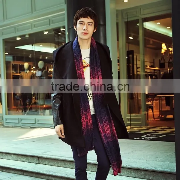 2014 Winter Latest Fashion Warm Unisex Man Women Fitted Space Dye Long Knit Scarf photo-3