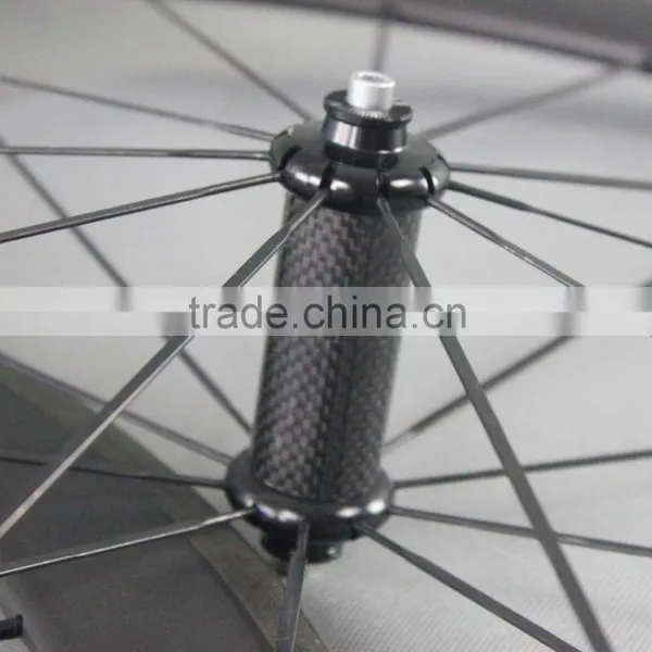 2016 ICAN BIKE High Quality 700C 50mm Clincher Tubeless Ready Carbon Bicycle Wheels Road Bike Wheel With R36 Carbon Hub 50C photo-3