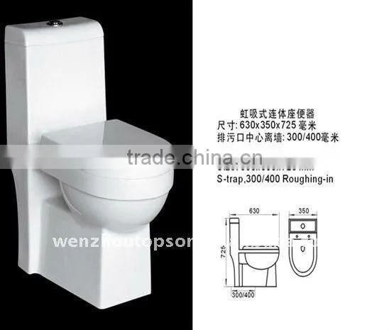 Ceramic Toilet Bowl ,Luxury Bathroom Siphonic One Piece Toilet Toilet Seats