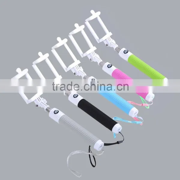 Newest Product 2016 Wholesale Mini Foldable Bluetooth Selfie Stick With Cable photo-3