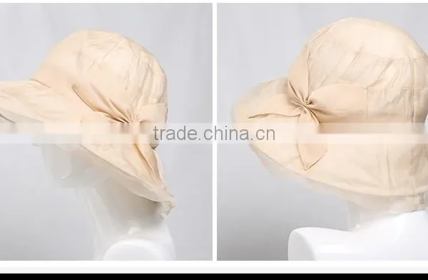 Factory Wholesale Summer Sun Hat Fashion Women Beret With Bowknot Design photo-5