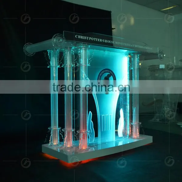 Clear Plastic Cheap Led Acrylic Church Podium photo-5