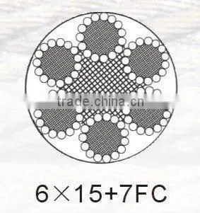 Ungalvanized Wire Rope 6*15+7FC