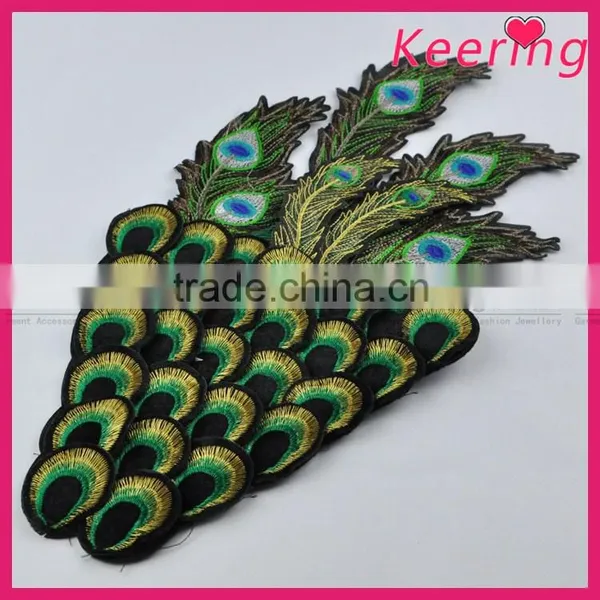 Handmade Peacock Applique Embroidery Designs for Wedding Dress Decoration photo-2