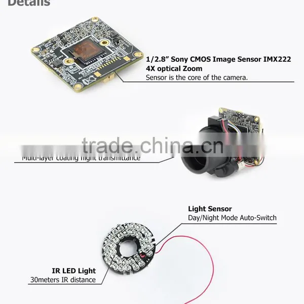 1080P hd Analog Ahd Surveillance Cctv Camera Motorized Zoom Lens Infrared Security Camera Most Popular photo-2