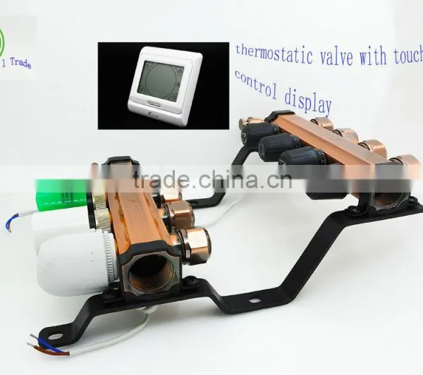 2 Ways Valve Manifold Brass Underfloor Heating Manifolds Digital Manifold photo-2