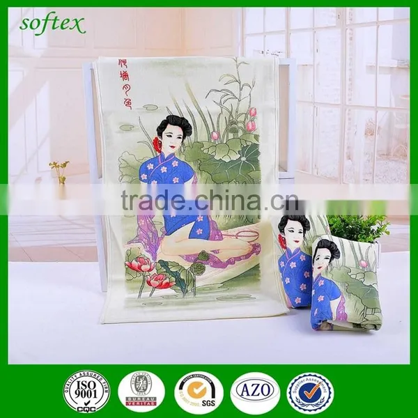 Cotton Changing Color Towel Beauty Undressed in Warm Water Change Colors Towel Adult Sexy Face Towel Gift photo-2