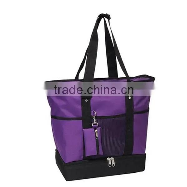 Multi Color Oversized Zipper Closure Big Cheap Reusable Shopping Bag photo-3