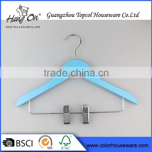 Color Imprinted Style Colored Wood Hangers
