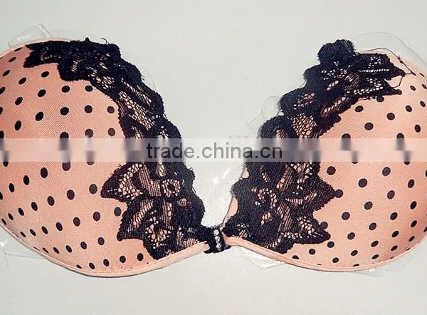 Uplift Front Closure Sponge Bras Cute Lingerie With Dotted photo-4