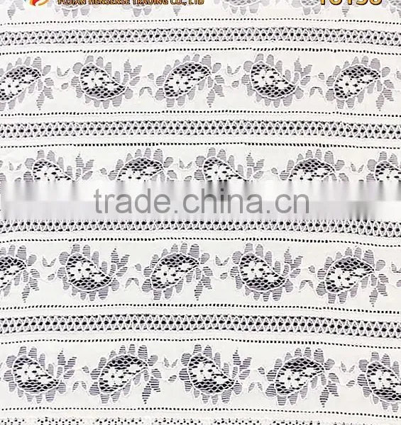 New Design White Cotton/Nylon African Lace Kintted Fabric For Wholesales T8138 photo-2