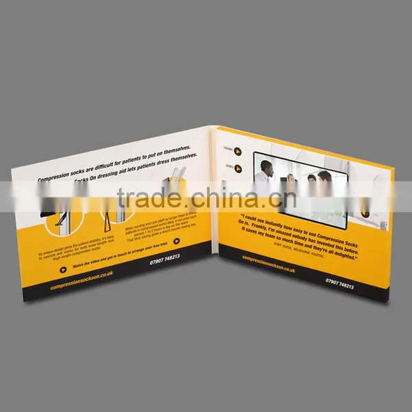 Customize Printing LCD Video Greeting Card / LCD Video Brochure Card With 5 Inch Screen photo-3