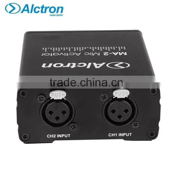 Alctron MA-2 Mini Dual Channel Microphone Activator, Pro Mic Preamplifier, 2-Channel Mic Preamplifier photo-3