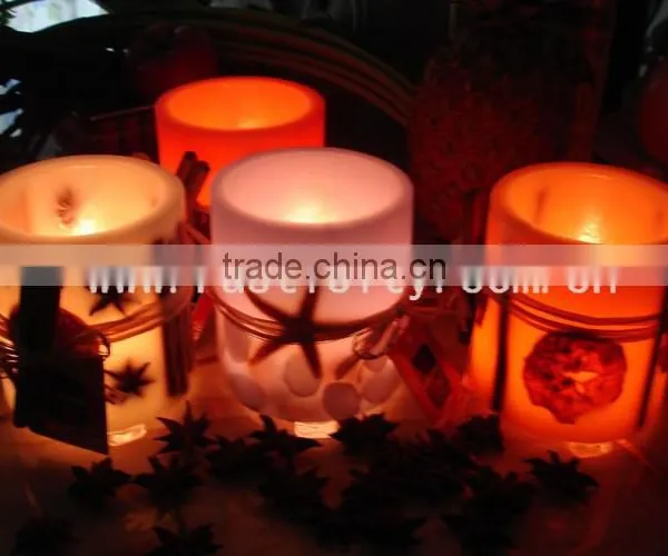 Colorful Beautiful Printing Pillar LED Candles photo-4