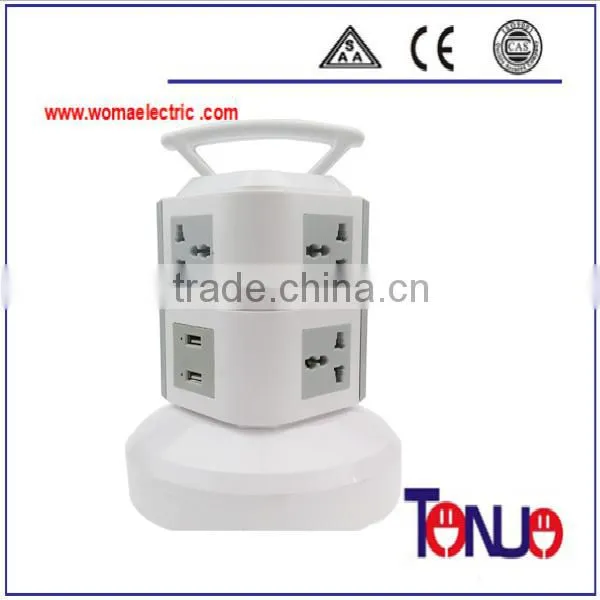 Vertical Layer Extension Socket Flexible Wire Wall Switch Socket Outlet With Usb Port Quality Choice photo-3