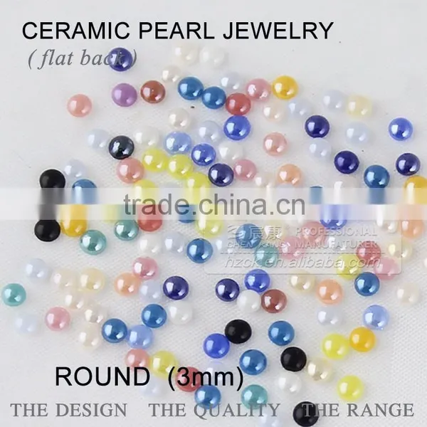 3mm Ceramics Pearl Beads & Crystal Rhinestone Factory Direct on Sales