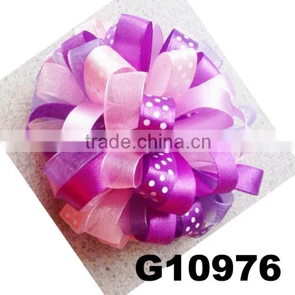 Kids Raffia Curling Ribbon Hair Bows
