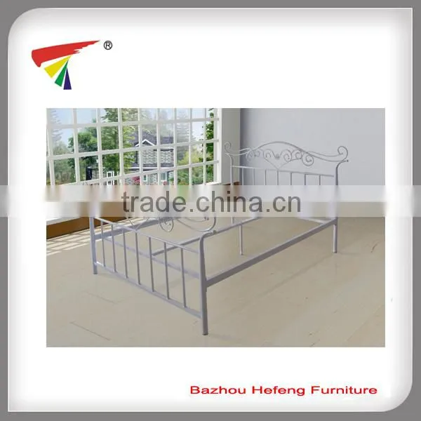 Sound Quality Metal Double Bed Frame With Flowers