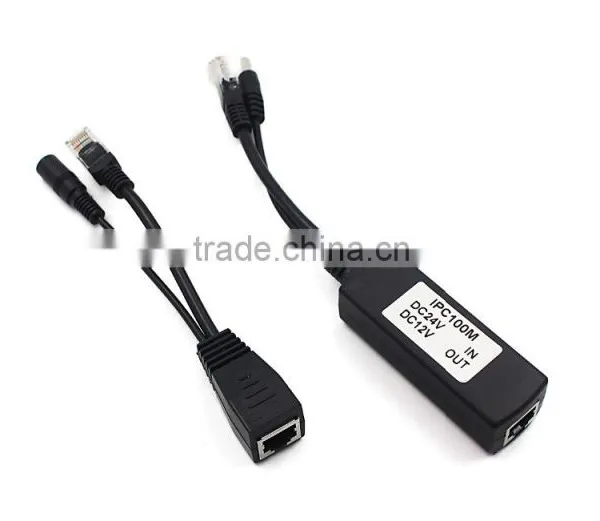 Support 10/100Mbps Data Transmission 100m for Cctv Camera Poe Splitter YJS-POE100M photo-3