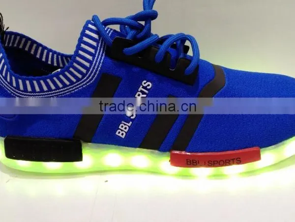 Flyknit Material Led Light Sneaker for Men and Women Cheap Price Own-designed photo-4