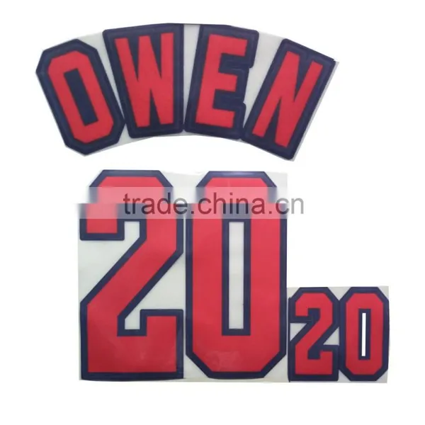 Factory Direct Flock Heat Transfer Printing Iron on Jersey Numbers for Uniform photo-2