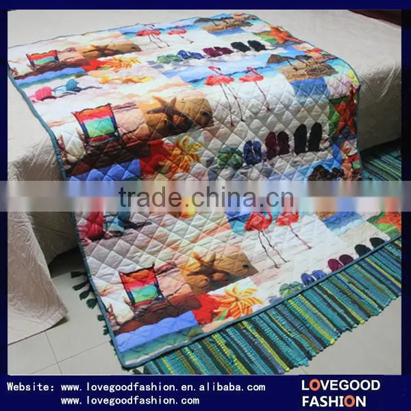 Prewashed and Quilted Printed Polyester Girls Bedspread