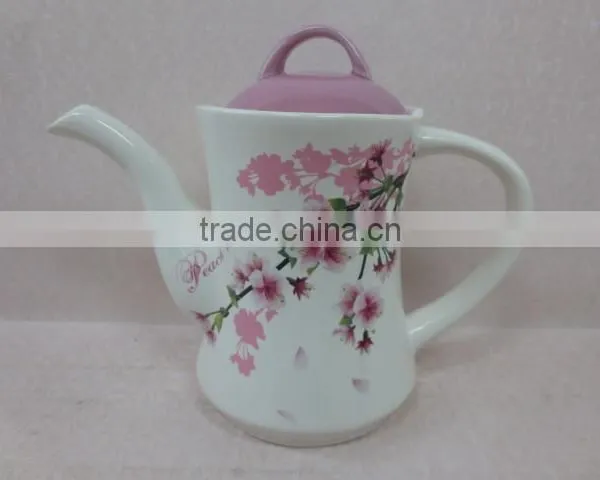 Household Ceramic Teapot With Decal