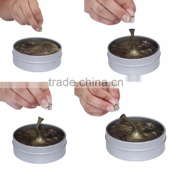 Fun Magnetic Plasticine Relieve Stress Metal Magnetic Clay Gold Color Silly Therapy Putty