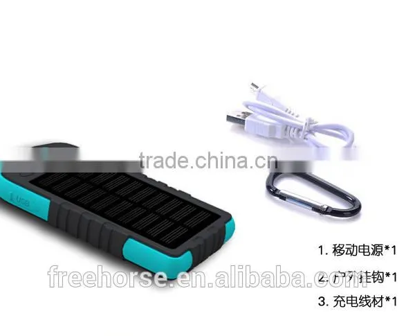 2016 Hot Selling Water Solar Power Bank Charger With Solar Camping Light 8000mah photo-6