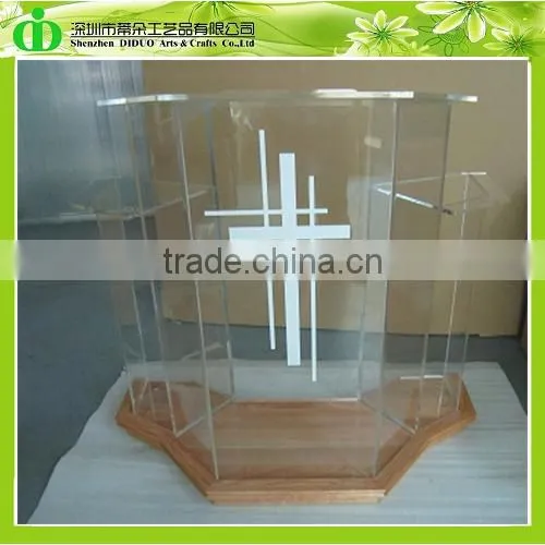DDL-0023 ISO9001 Chinese Factory Made SGS Test Wholesale Modern Wooden Church Podium Designs photo-2