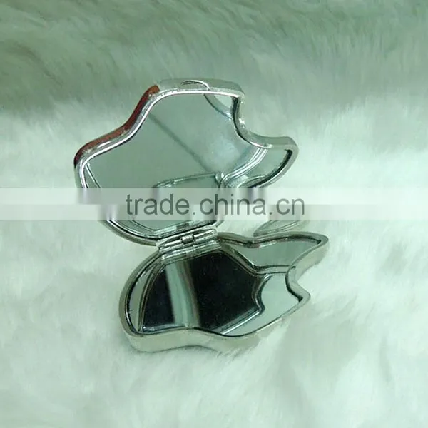 Hot Selling Apple Shape Compact Mirror/custom Apple Shape Cosmetic Mirror photo-3