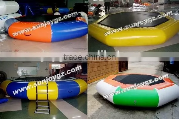 Lower Price Sunjoy Inflatable Floating Trampoline for Chliadren Adult 0.9 PVC in Stock photo-6