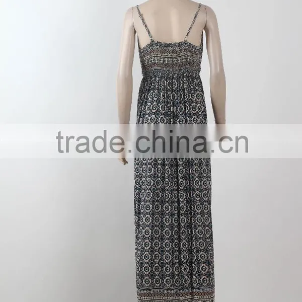 Wholesale Maxi Dress Women 2016 Fancy Design Printed Casual Maxi Dress For Party photo-2