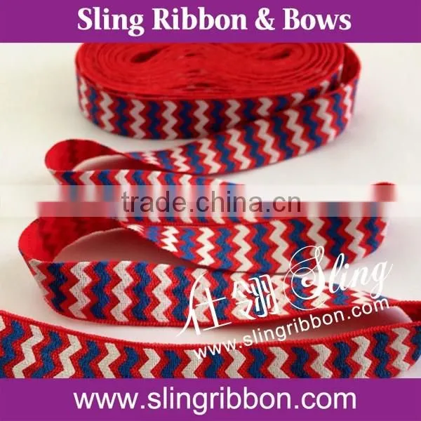 Printed Elastic Ribbon 5/8" 16mm Soft Hair Ties photo-2