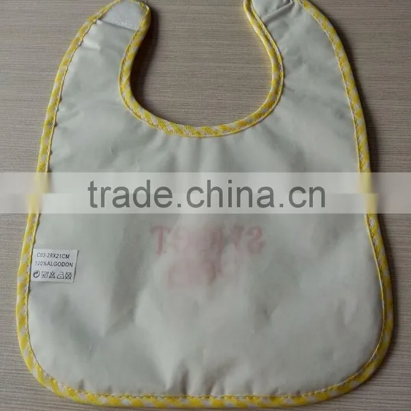 Wholesale Cotton Plush Baby Bib Plain White photo-2