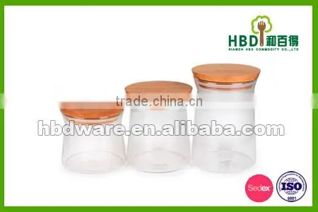 Glass Storage Container/Jar/Canister With Bamboo Lid photo-2
