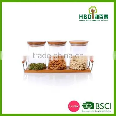New Transparant Glass Jar/glass Canister With Airtight Bamboo Lid photo-4