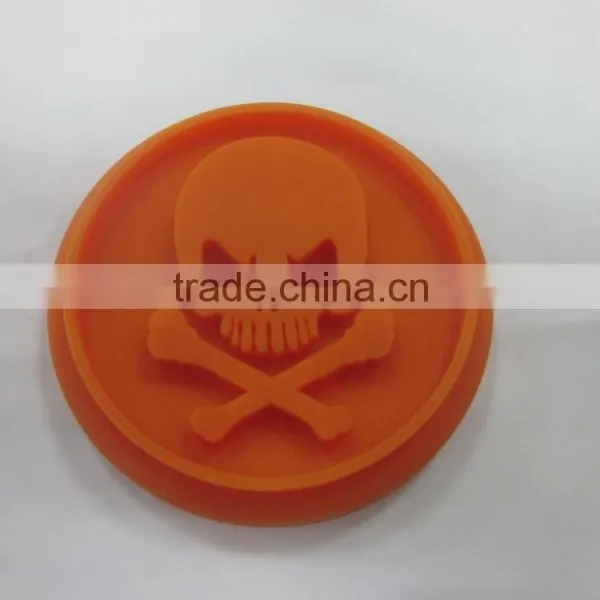 FDA LFGB DGCCRF FOOD GRADE Halloween Gift Silicone SKULL Design Cookie Stamp photo-3
