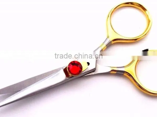 Red Gem Stone Razor Scissors 5" Gold Loops Fly Tying Scissors Fly Fishing Scissors