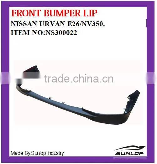New Products Auto Spare Parts Front Bumper Lip NS300022 for NS Urvan E26/NV350 2013 up