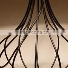 Metal Wire Table Lamp Base Fabric Shade Table Lamp photo-2