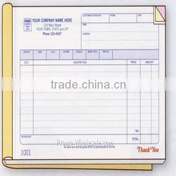 Hot Sale Invoice Book, Receipt Book