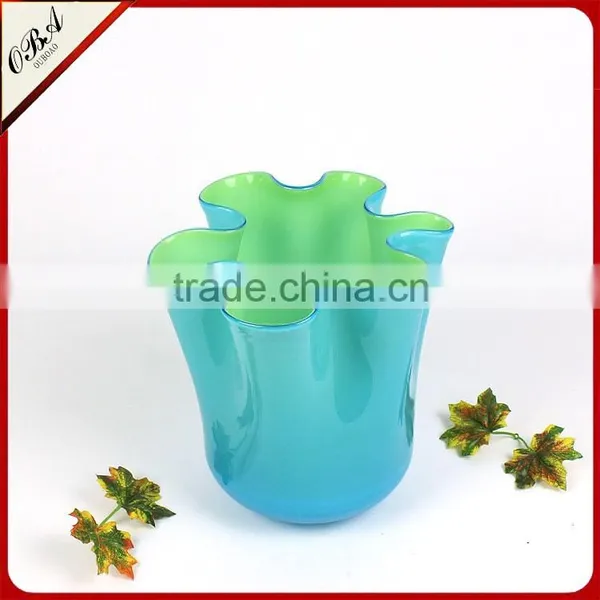 Hand-blown Modern Style Cheap Chinese Cabbage Glass Vase / Eco-friendly Home Decor Big Glass Flower Vase photo-5
