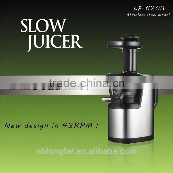 2016 the Latest AC Motor 43RPM Stainless Steel Housing Slow Juicer photo-3