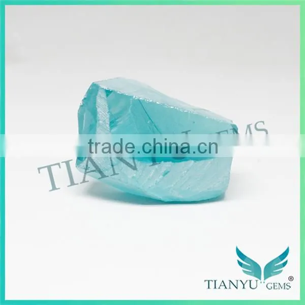 Manufacturers China Factory Blue Topaz Rough Synthetic Aquamarine Stones for Sale photo-3