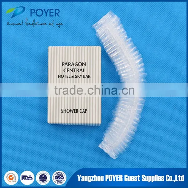 OEM Hotel Amenities Shower Cap Set/A Transparent Combination of Cheap New Designs Hotel Shower Cap
