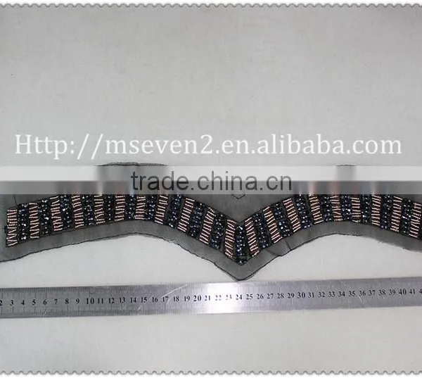 2016 New Design Navy Color Glass Bead Necklace, Champagne Beads Collar, Multi Layer Bead Necklace for Garment photo-2