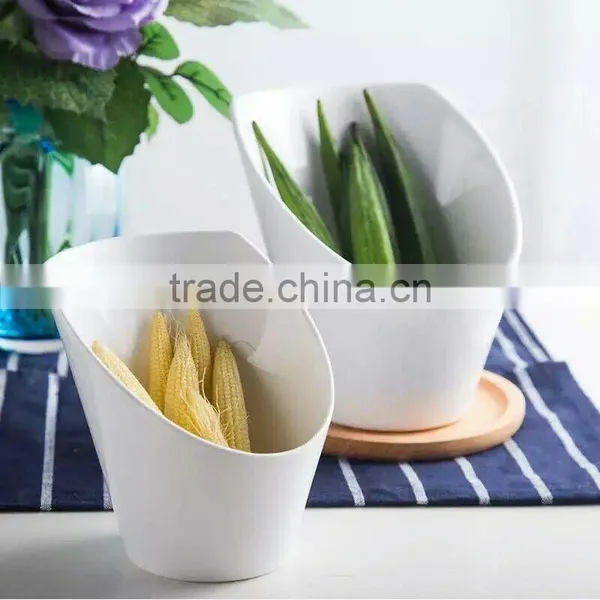 Royal Porcelain Dinner Plate ,white Wavy Dinner Plate, Flat White Porcelain Cake Plate photo-3